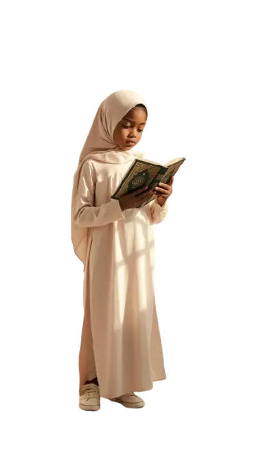 Young person memorizing Quran with Tajweed online